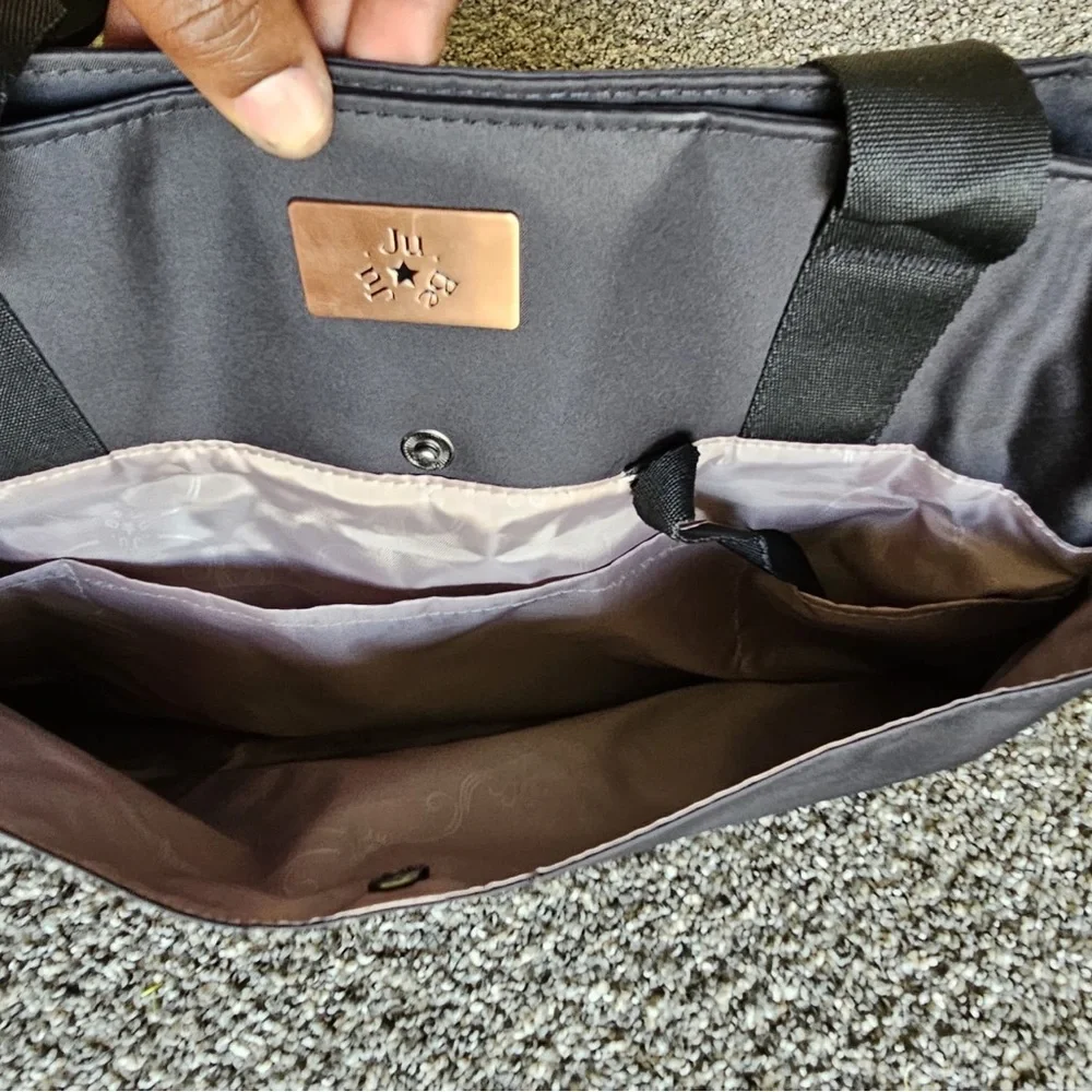 JuJuBe Black Nylon Tote Bag with Shoulder Straps